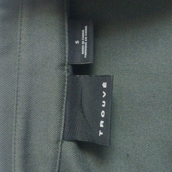 Trouve Military Green Calf length long fall Winter Trenchcoat_Small - Picture 8 of 14